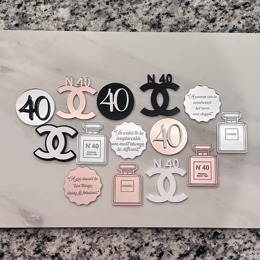 Chanel Inspired Treat Toppers
