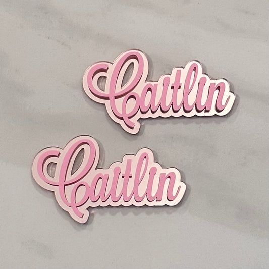 Oversized Name Acrylic Cupcake Toppers