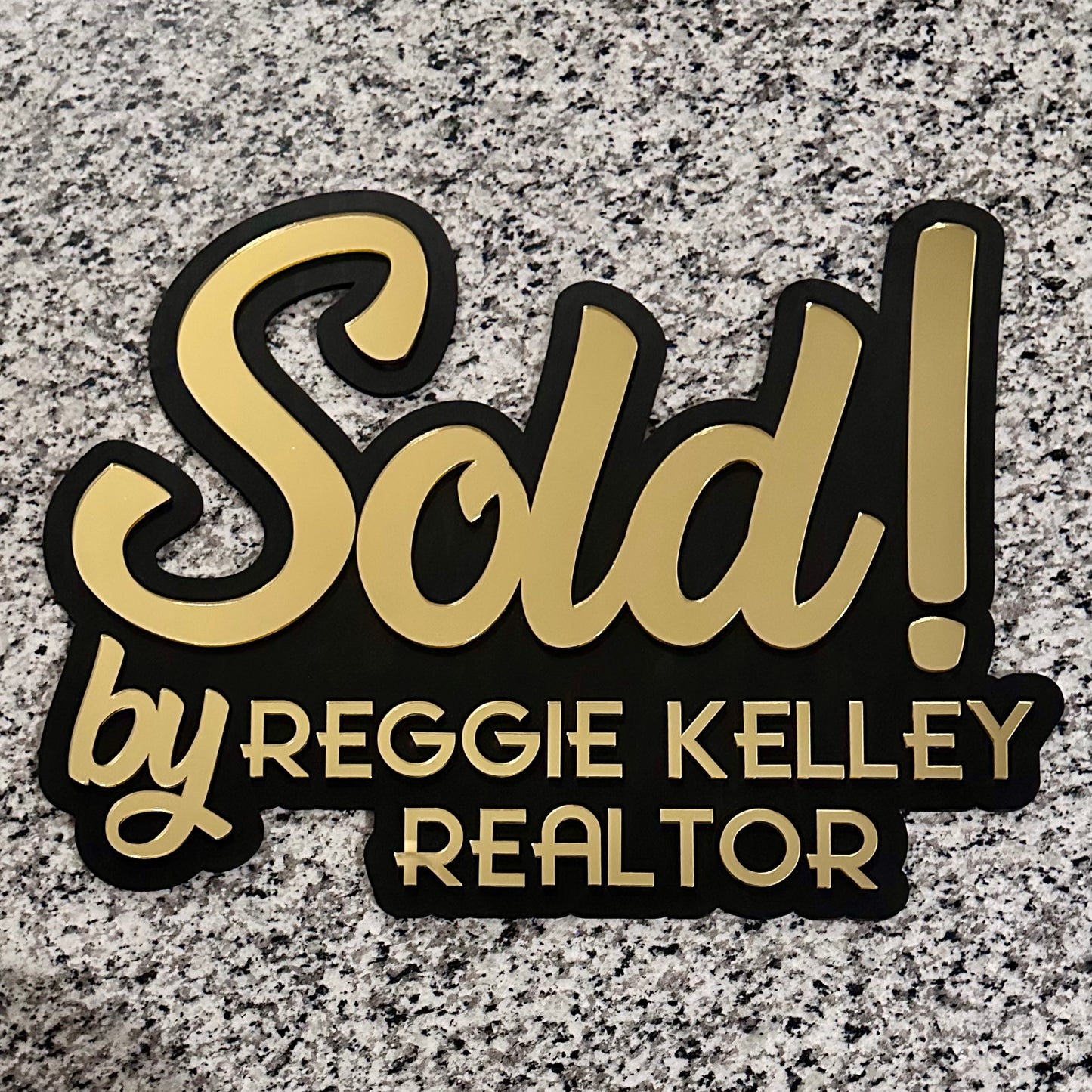 Personalized Sold Realtor Sign | Custom Realtor Closing Sign | Sold By Realtor Sign | Real Estate Closing Photo Prop | Realtor Marketing Signs