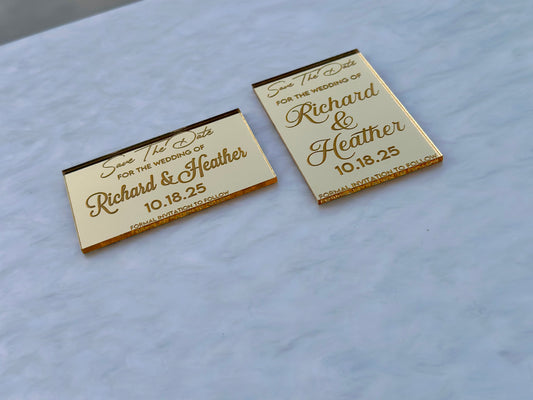 Acrylic Save The Dates Magnets (Rectangle)