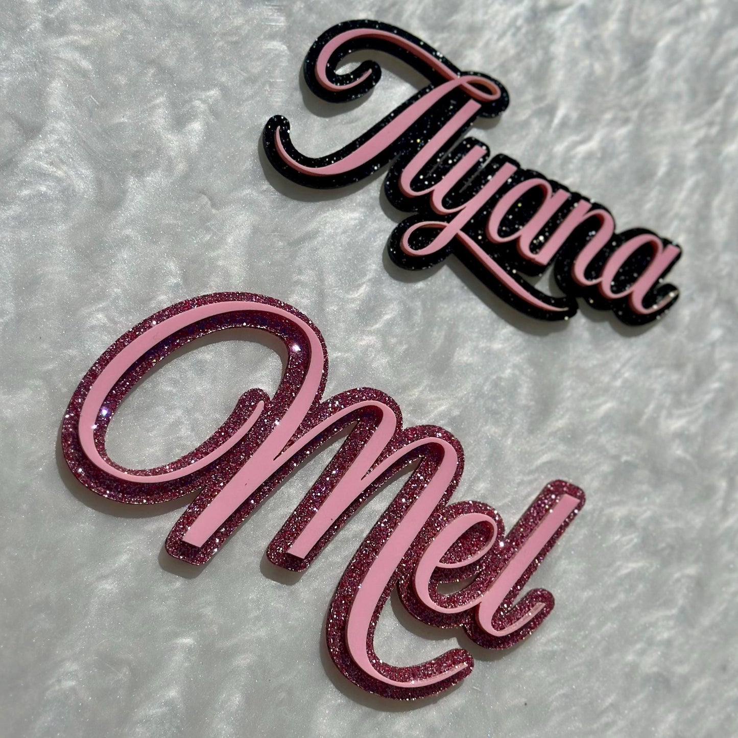 Double Layered Name Cake Charms