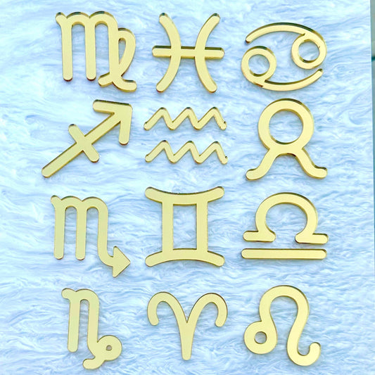 Zodiac Sign Acrylic Treat & Cake Charms