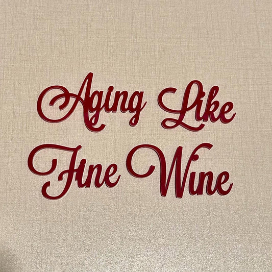 Aging Like Fine Wine Cake Charm