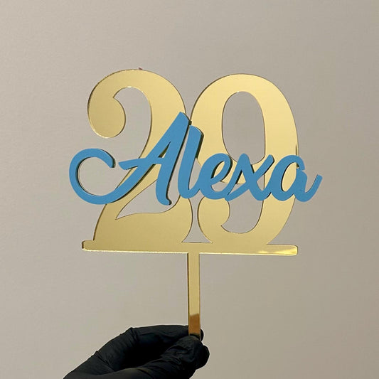 Age & Name Cake Topper