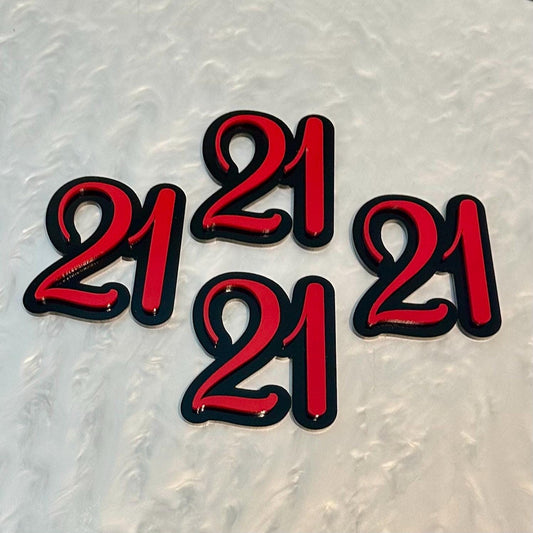 Age Cupcake Toppers (Double Layered)