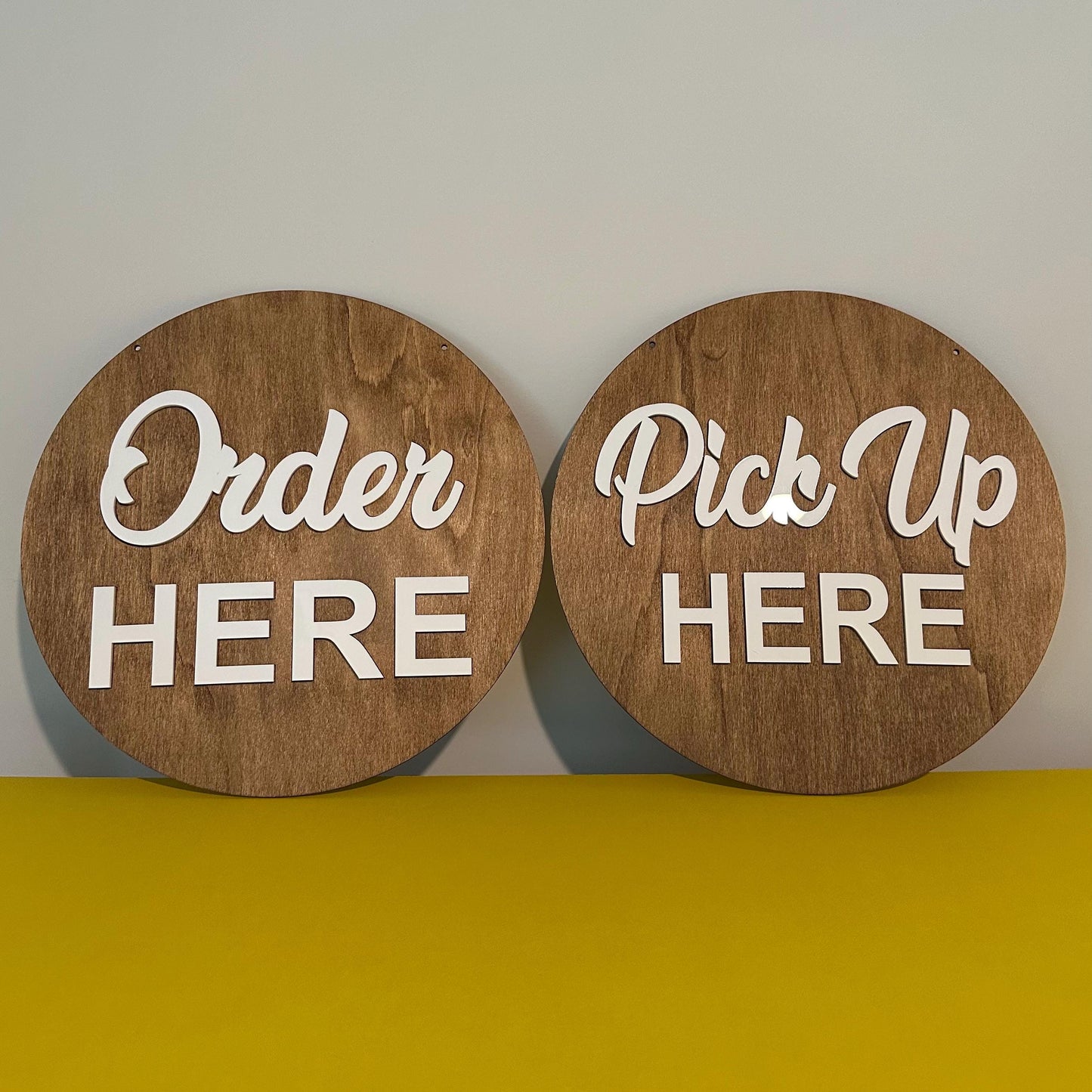 Personalized Pick Up Here Sign | Order Here Sign | Enter Here Sign | Custom Wooden Business Sign | Retail Store, Boutique & Small Business Decor
