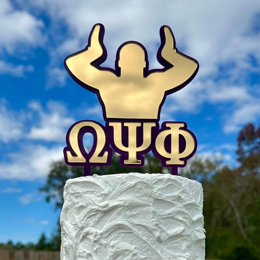 Omega Psi Phi Inspired Cake Topper