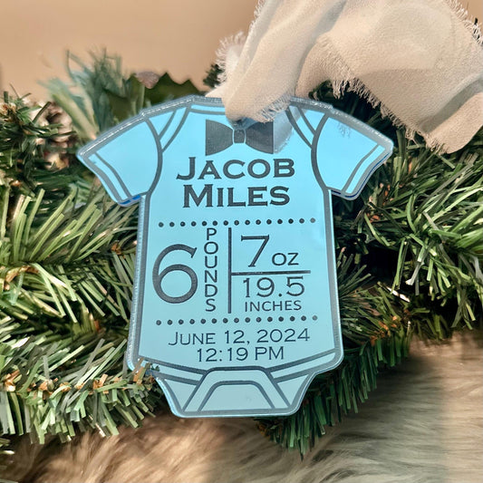 Newborn Boy Onesie Christmas Ornament