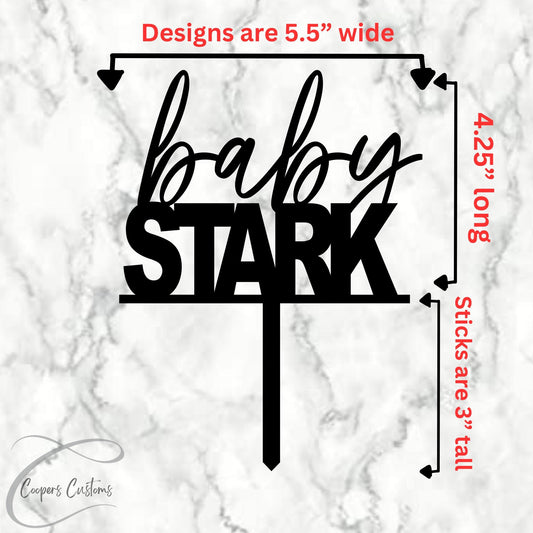 Baby Shower Name Cake Topper