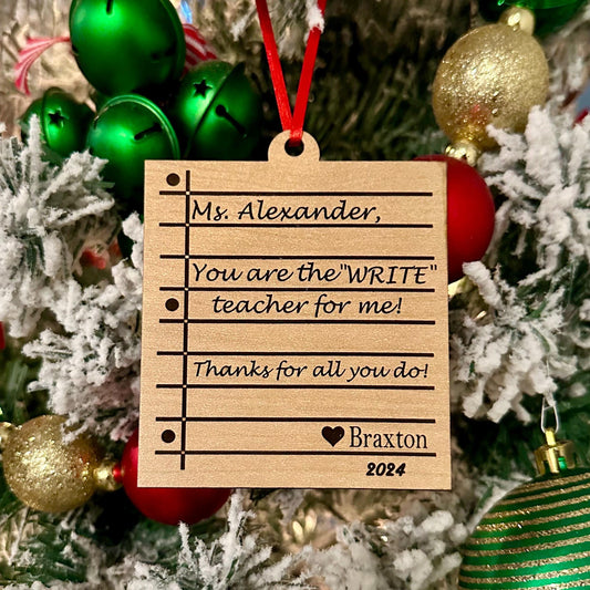 Teacher Christmas Ornament