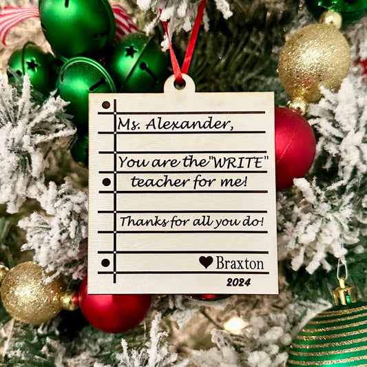 Teacher Christmas Ornament
