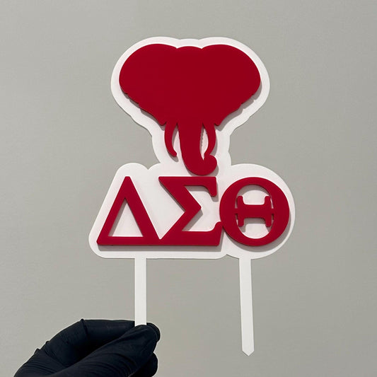 Delta Sigma Theta Inspired Cake Topper