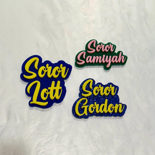 Greek D9 Inspired Name Pins