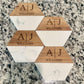 Personalized Marble + Wood Coasters