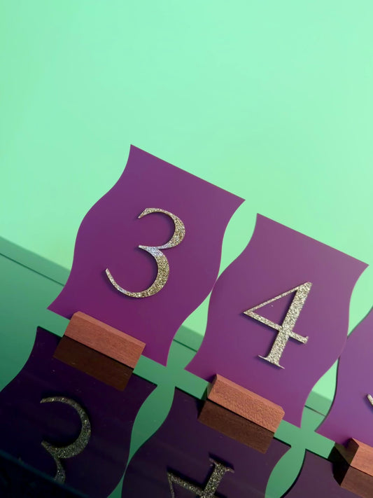 Acrylic Table Number Signs