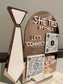 Custom Tie Themed QR Code Business Sign | Personalized Scan to Pay Sign | Social Media QR Display | Vendor Booth Sign | Business Counter Display